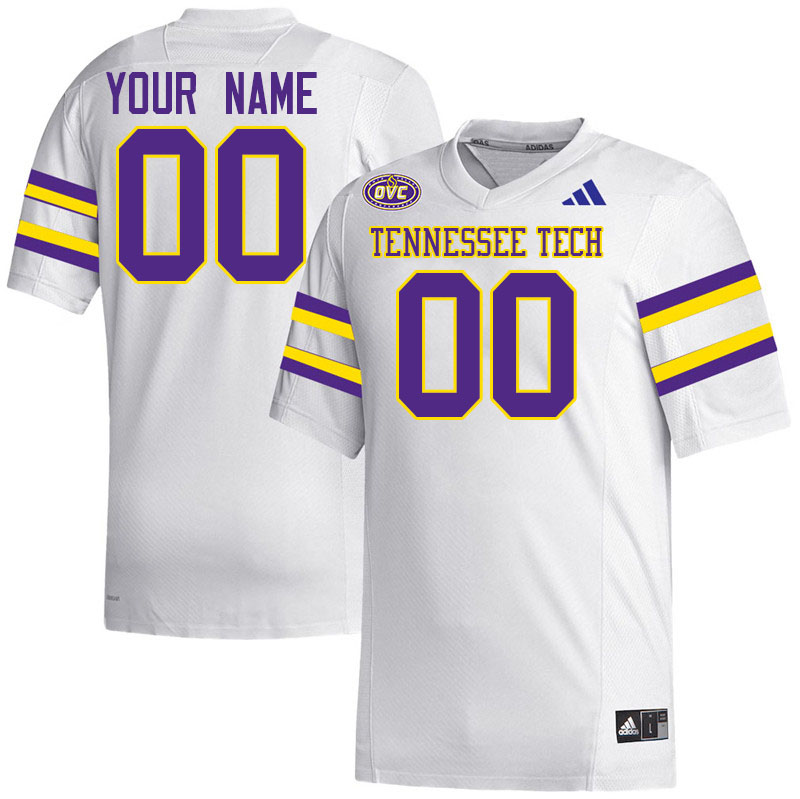 Custom Tennessee Tech Golden Eagles Name And Number Football Jerseys-White